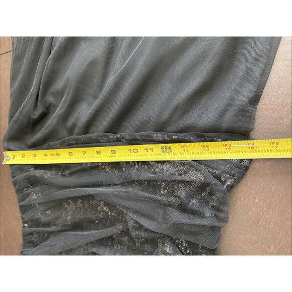 Patra Black Sequin Evening Dress With Sheer Shawl Size 8 - Picture 12 of 12